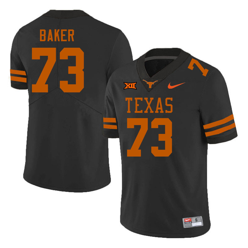 Men #73 Brandon Baker Texas Longhorns College Football Jerseys Stitched-Black